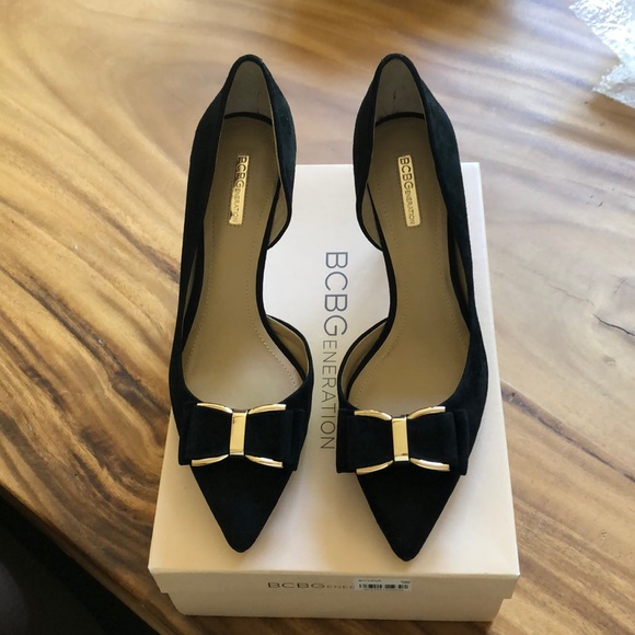 Black suede shoes